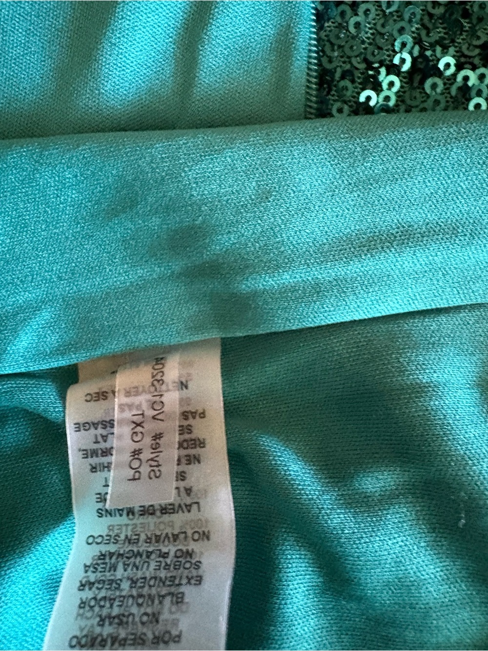 Vince Camuto Emerald Green Sequined Balloon Sleeve Sheath Dress Size 12 VCI 3204 - Picture 13 of 16